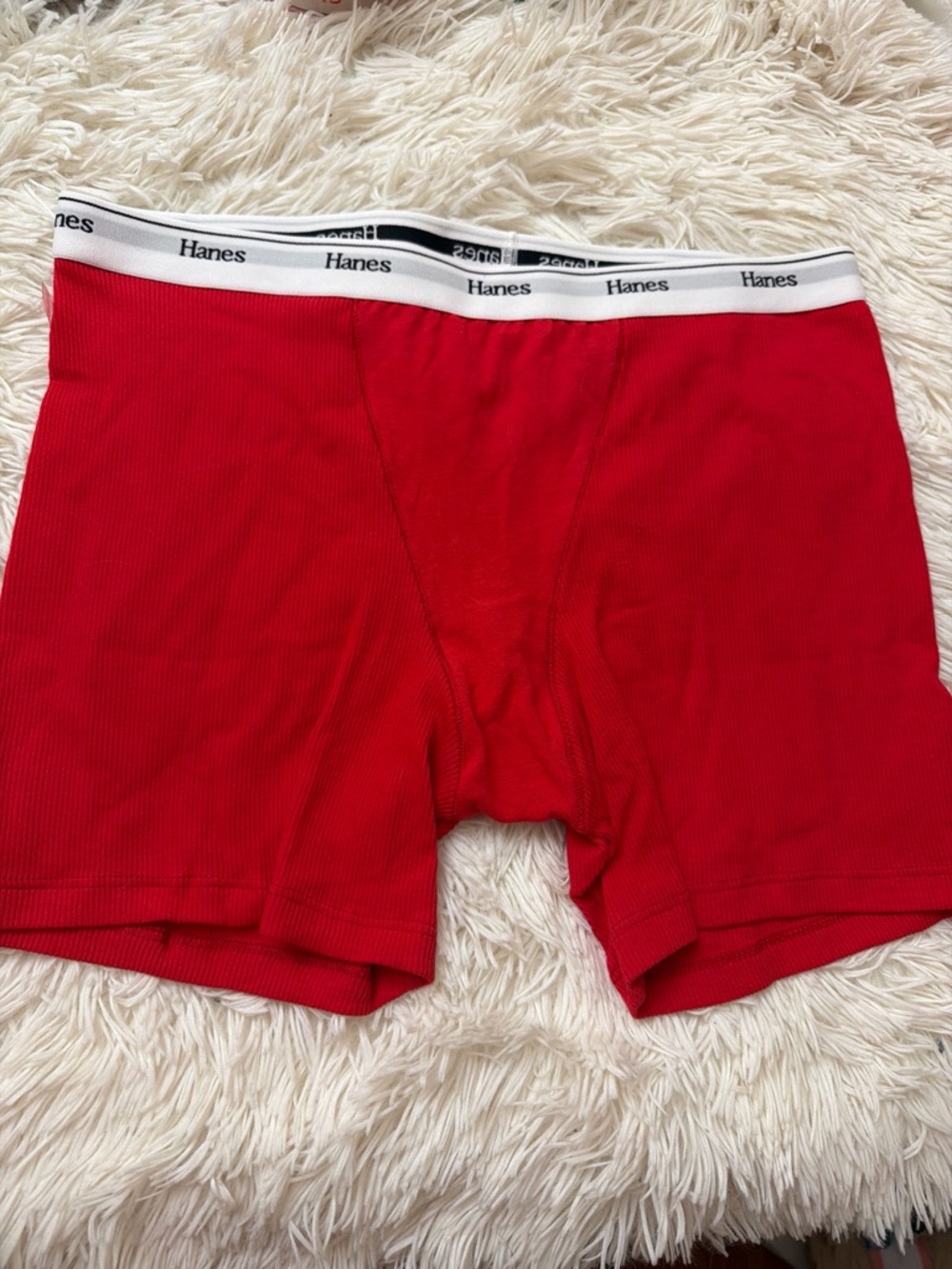 Hanes women’s  Red Cotton Stretch Boxer Briefs